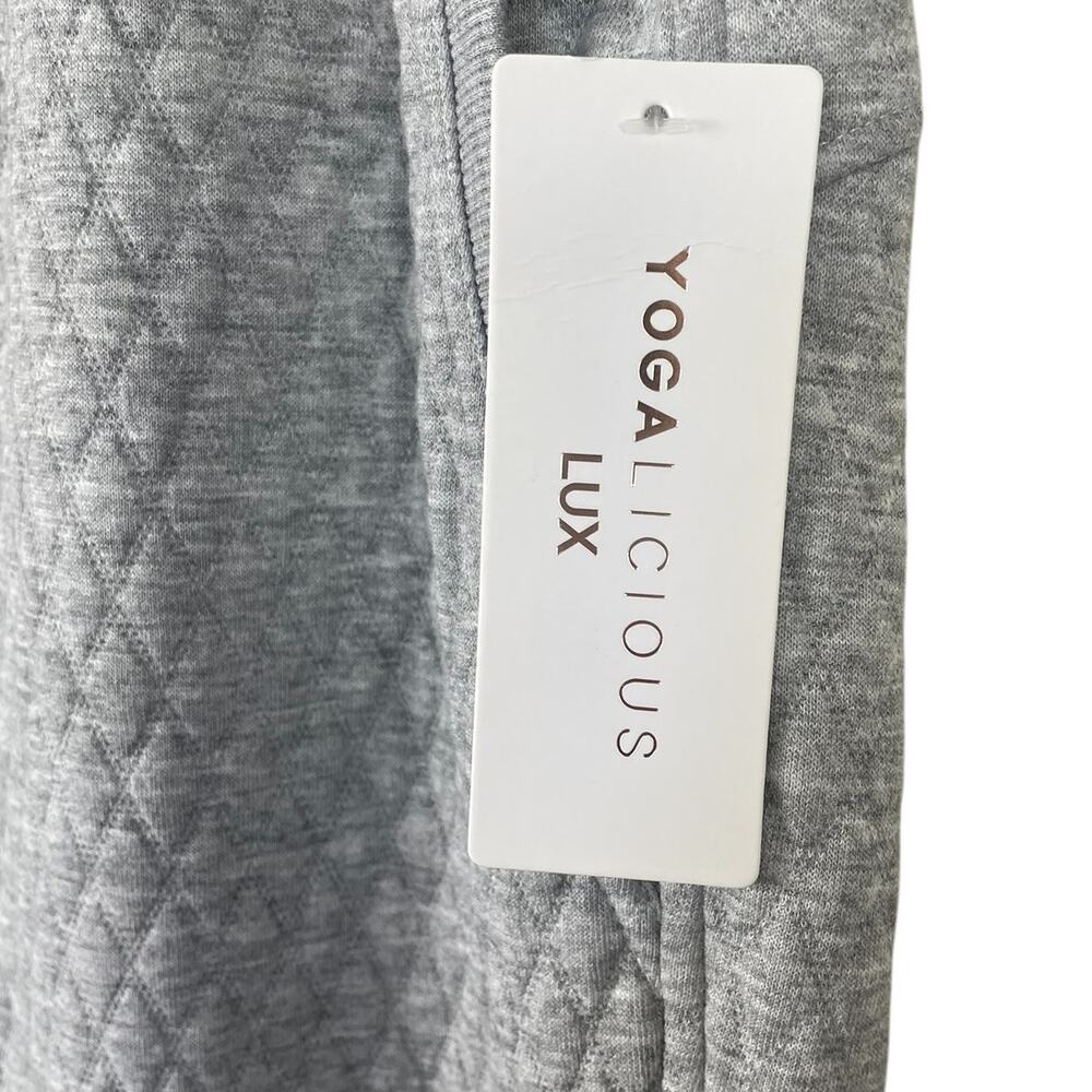 Yogalicious Lux Diamond Quilted Adaptation Jogger Athleisure Gray Sz 1X NEW - Picture 11 of 14